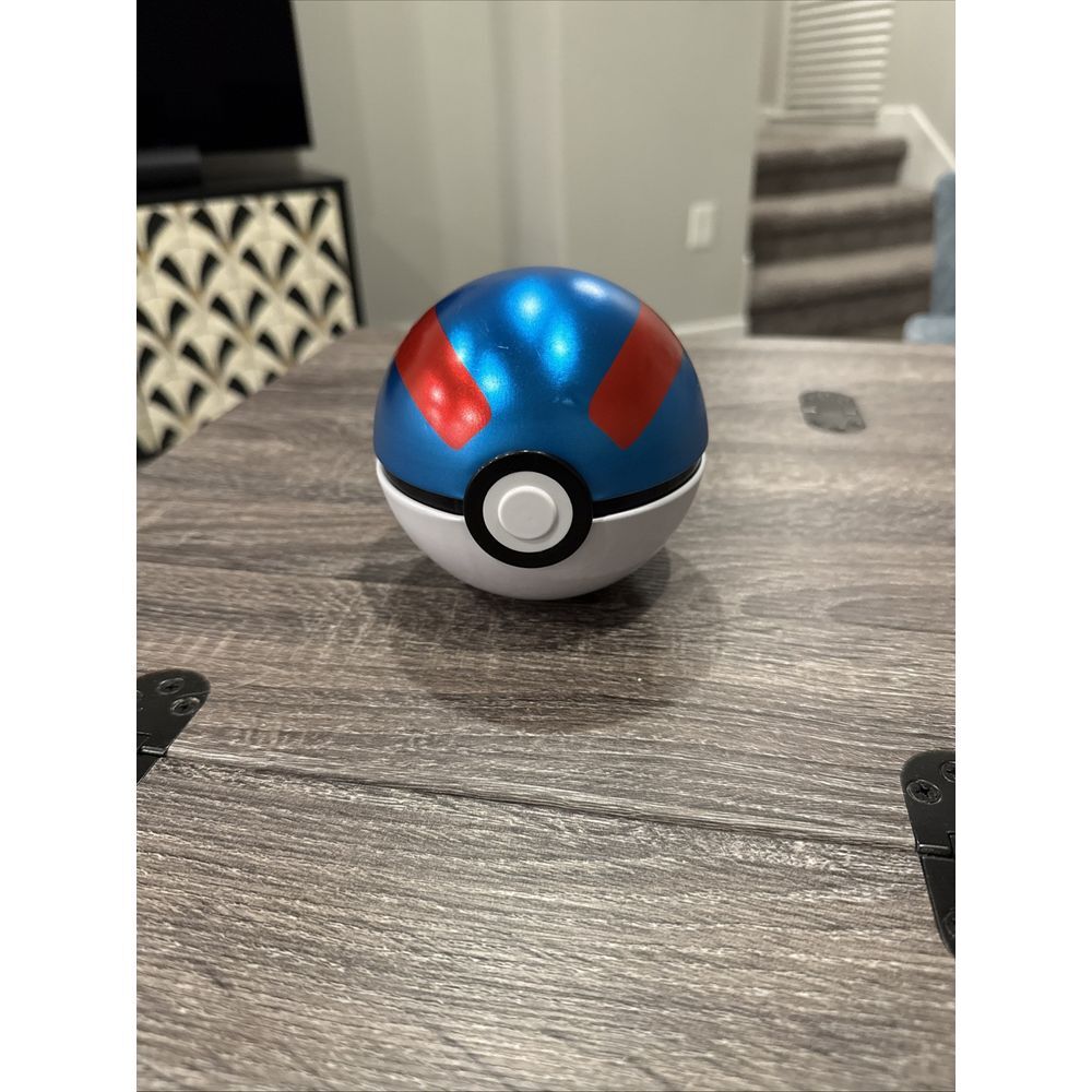 Lure Ball Pokemon Collectible Tin: Teal Green Blue and Red Pokeball (Empty)